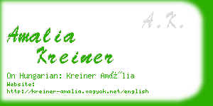 amalia kreiner business card